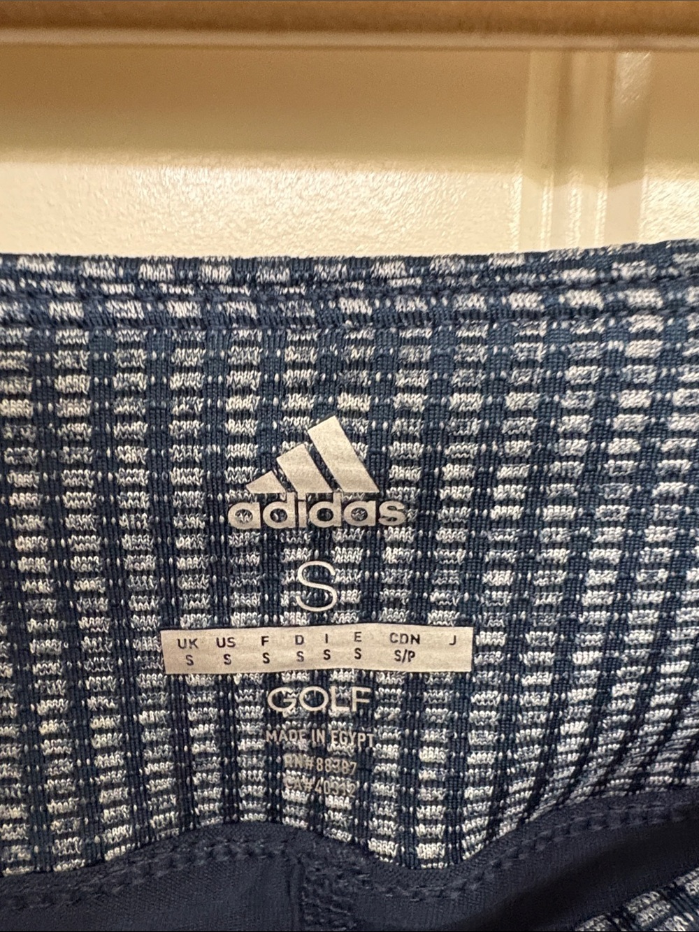 NWT adidas Navy Blue Women’s Athletic Golf Skort with Patterned Waistband - Picture 6 of 11